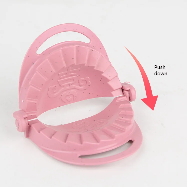 Custom Logo Manual Mini Small Dough Press Plastic Pastry Shaper Empanada Maker Press Dumplings Maker Mold Machine for Home
