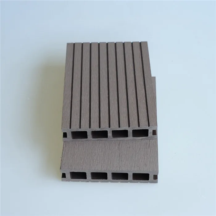 Anti-Slip Anti-Fade Extruded Wood Plastic Decking Outdoor WPC Composite Board