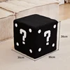 Question mark stool - large black
