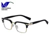 Black frame with white lenses