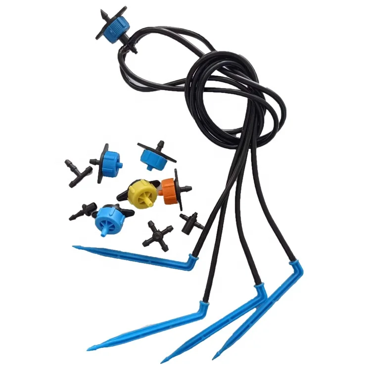 Garden Greenhouse Drip Irrigation System Arrow Dripper Four Branches Stake Irrigation Drip Arrow Set