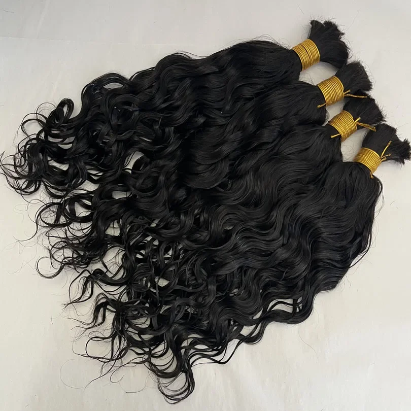 Brazilian Loose Wave Human Hair Bulk Wet and Wavy For Braiding No Weft Braids Extensions_voghion.com