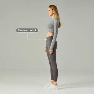 New Hot Selling Yogawear Set Long Sleeves Shirt Leggings Custom Logo