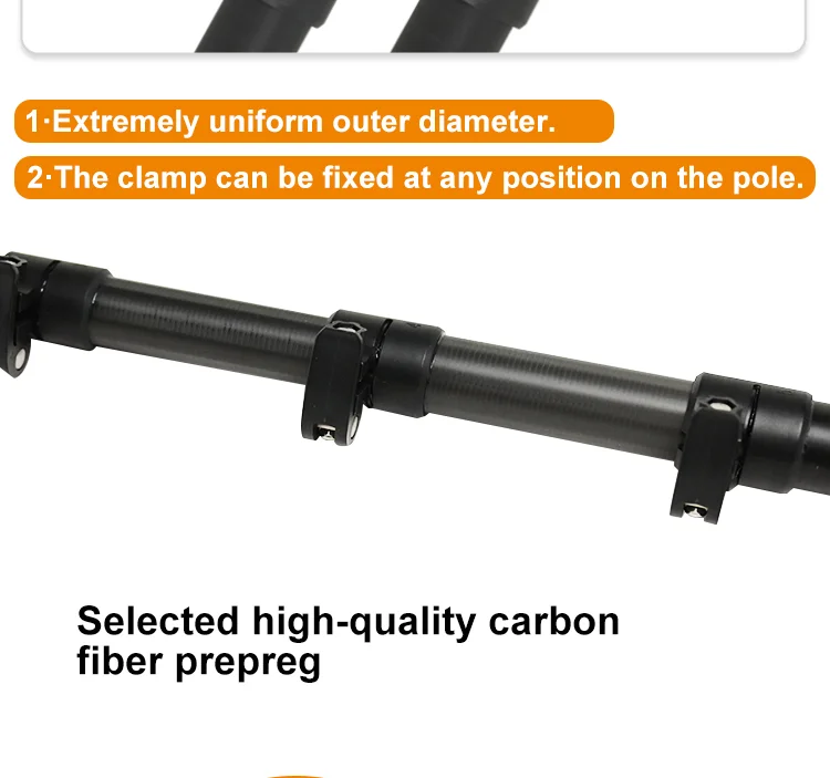 Hofi 14ft65ft Carbon Fiber Tube Telescopic Waterfed Poles With Brush