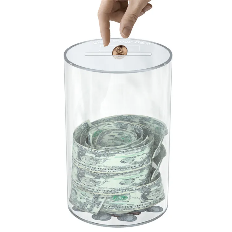 Индивидуальная прозрачная акриловая копилка для детей