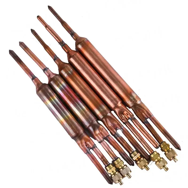 Factory Wholesale Welding Copper Filter Drier With Access Valve for Refrigerator Freezer