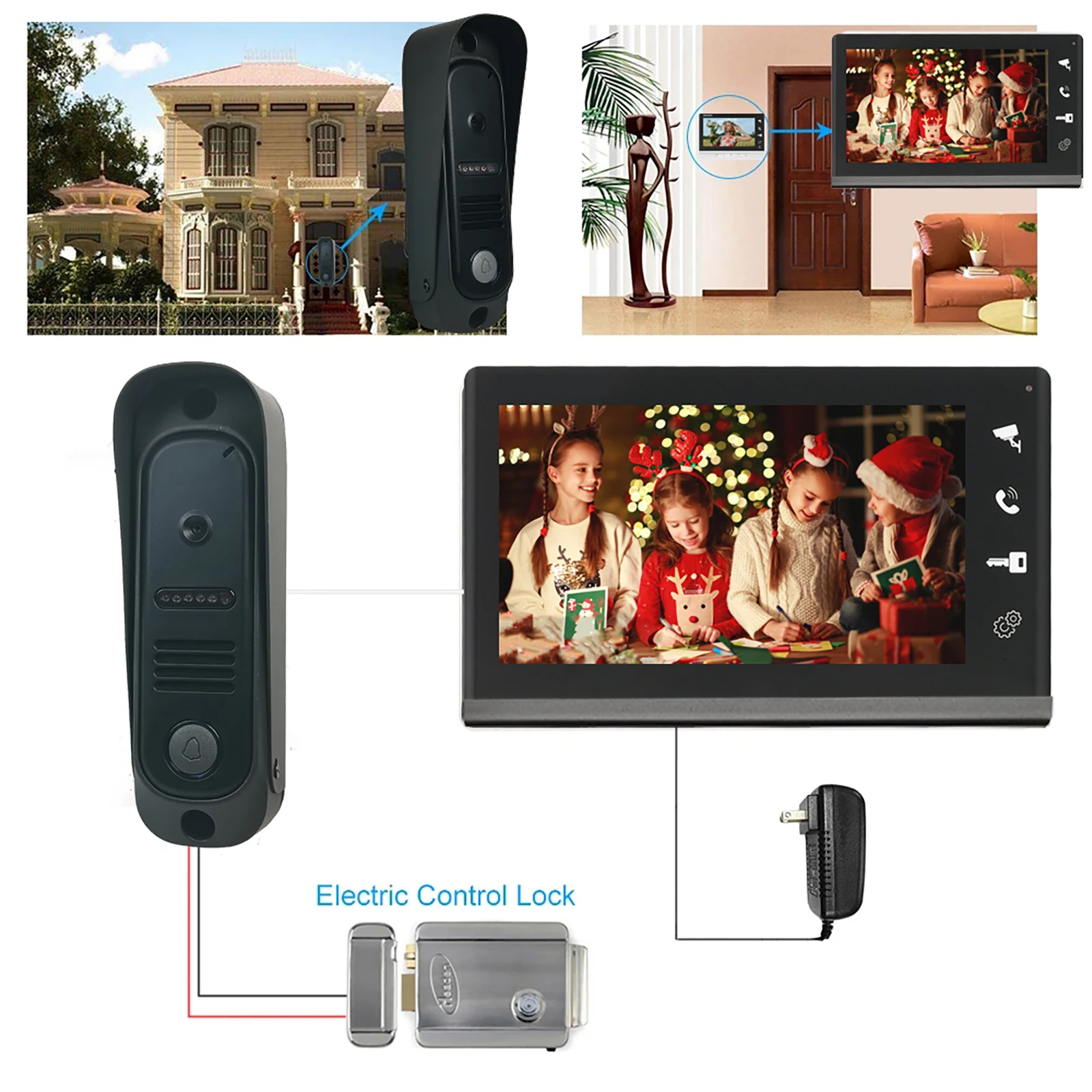 Videw Video Door Phone Rfid Access 4 Wired Video System Visual Home Doorbell Camera For