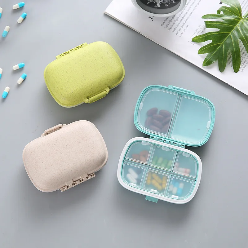 4 Pcs Small Pill Box, Portable Pill Organizers Travel Pill Storage Cases,  Daily Pill Box For Travel Work Use For Vitamins Cod-liver Oil Supplements