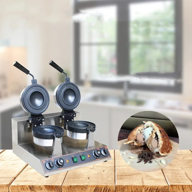 Double Head Stainless Steel ufo Burger Maker Machine Nonstick Coated Street Snack Machines - Image 3