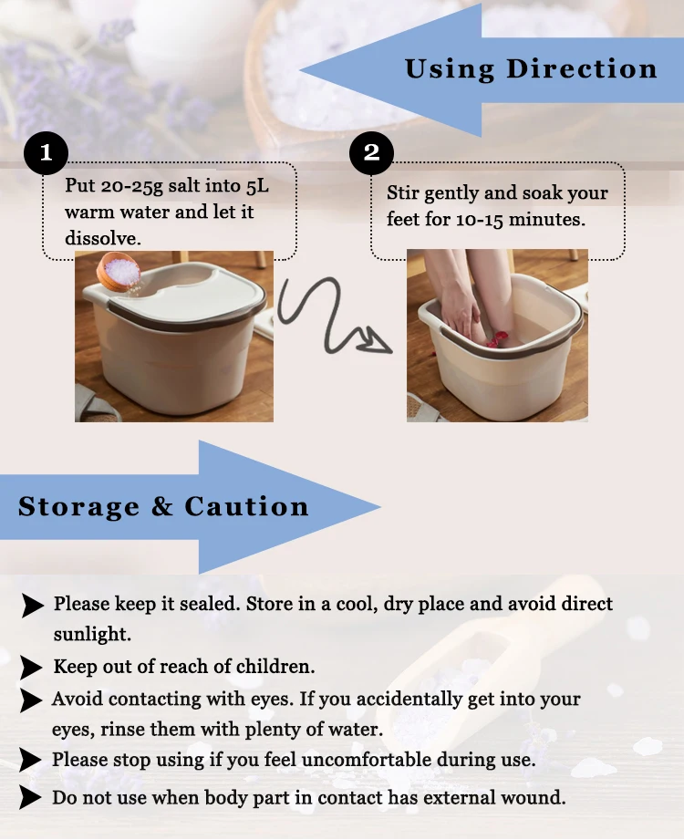 OEM Custom Epson Salt Bulk Organic Rose Lavender Pink Himalayan Salt Body Spa Foot Soak Bath Salt