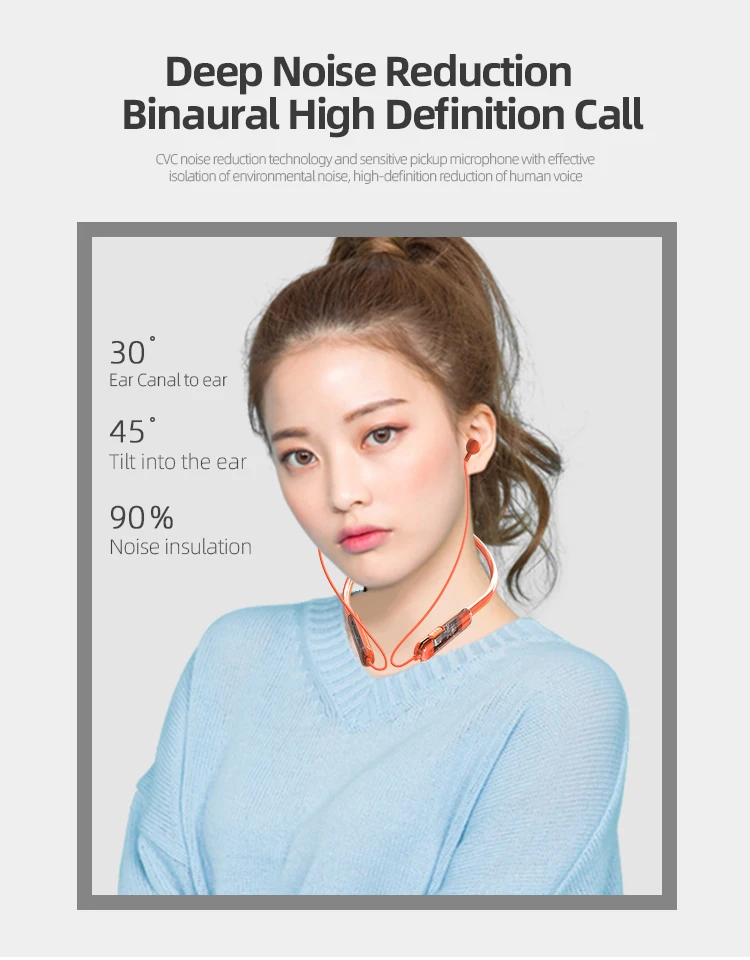 Bt Neckband Earphones Basic Headphone Wireless Earphone