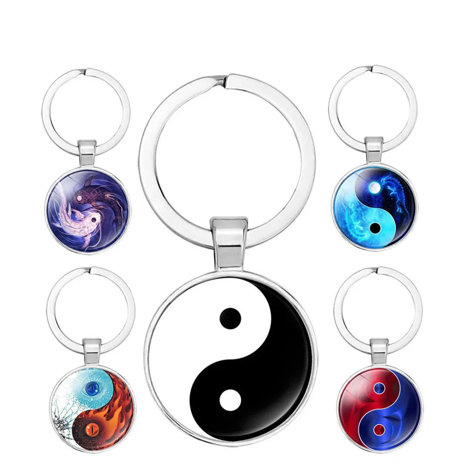 Yin Yang Keyring Ancient Taoism Sign Keychain Gifts