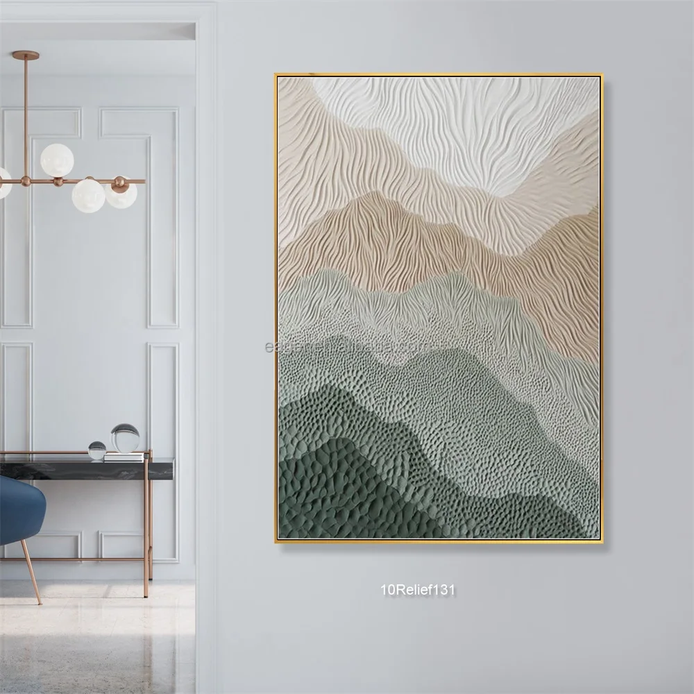 Photo inspiration: Picture Idea: Eager Art Hand Palette Landscape Painting Abstract 3D Thick Texture