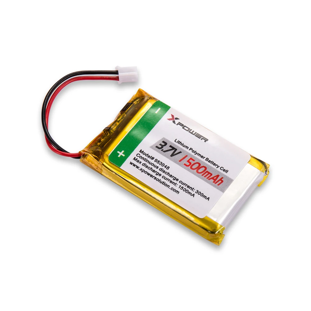 Xpower 9.0*30.5*50 Mm 903048 3.7v 1500mah Rechargeable Lithium Polymer Battery For Safety Device