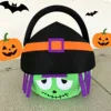 Secchio Frankenstein verde con cappello da strega nero