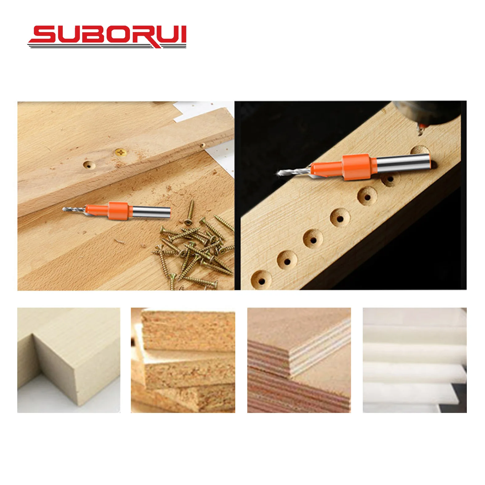 Borui Wood Countersink Drill Bit Screw Set Countersinking For