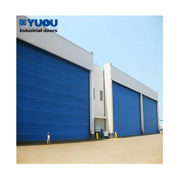 Airport Shipyard Stacking PVC Fabric Mega Vertical Bifold Hangar Doors