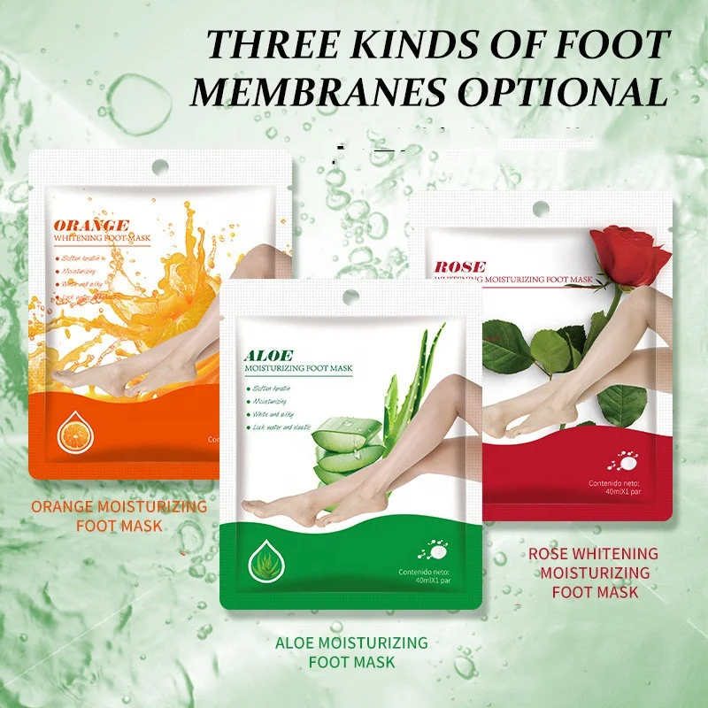 Натуральная Органическая Отбеливающая увлажняющая пилинг отшелушивающая маска для ног от частного бренда