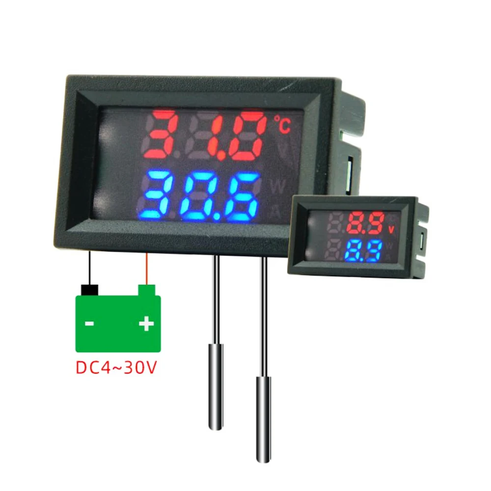 Auto Digital Voltmeter Thermometer DC 12V - 2in1 Zigarettenanzünder Mit LCD Display