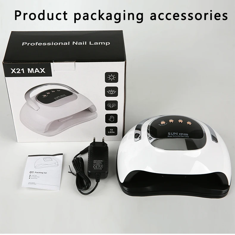 72pcs Leds High Power 320w Quick Curing Gel Polish Nail Gule Drying Uv Led Lamp Salon Manicure Nail Beauty Tool Sunx21 Max