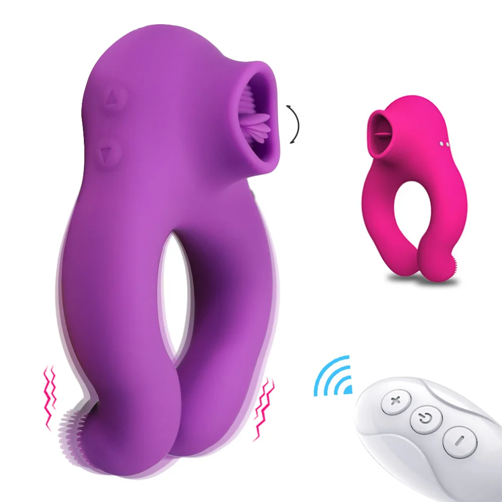 Usb charging Wireless Remote Control Vibration Cock Ring for Men Clitoris  Sucking Tongue Licking Vibrator Sex Toys for Women| Alibaba.com