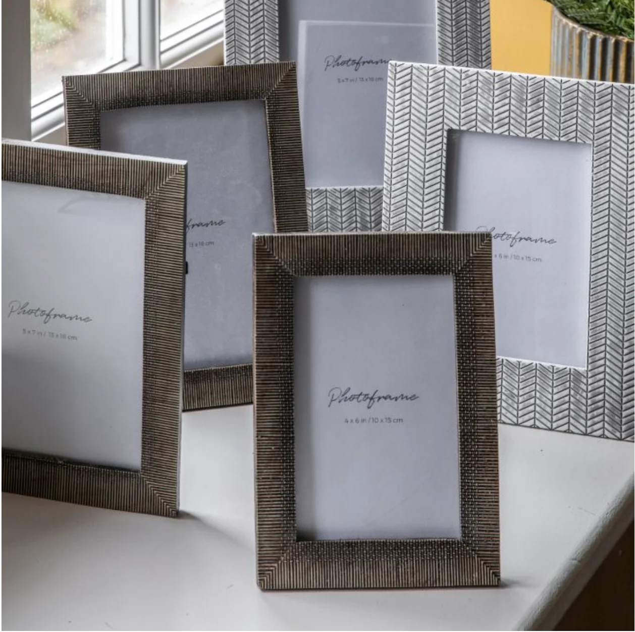DX Designs Customize Single and Double Wooden MDF Photo Frame 5x7 Brown