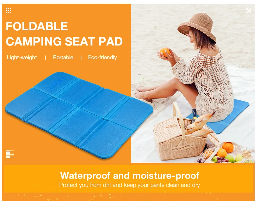 High Density Outdoor Camping Waterproof Moistureproof Mat Foldable Portable XPE Outdoor Sitting Cushion