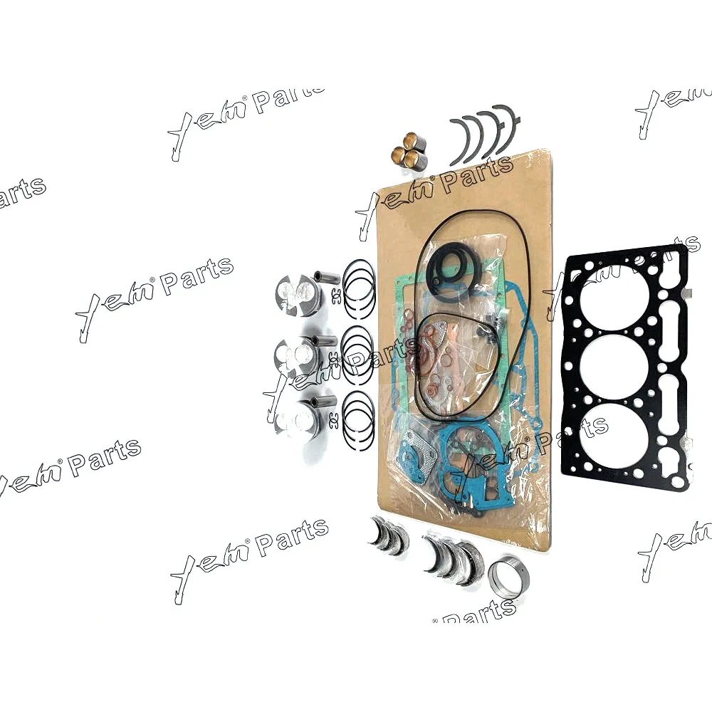 D1105 Overhaul Kit With Pistons Rings Set Full Gasket Kit Engine Bearings Valve for Kubota Engine 2