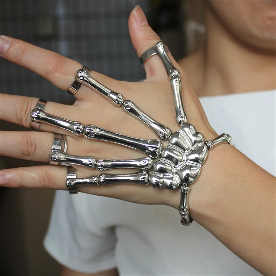 New Unique Rings For Men Punk Skeleton 