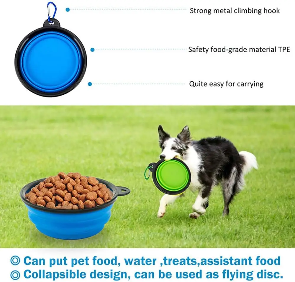 Oxford Walking Waste Dog Training Treat Pouch Bag with Silicone Foldable Dog Bowl for Training Small to Large Dogs manufacture