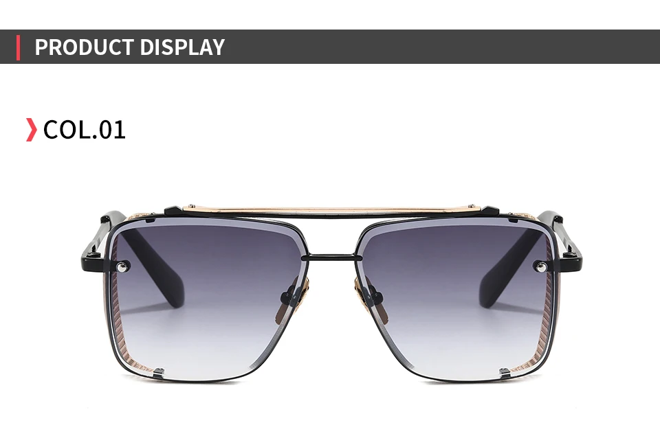 Men's Square Metal Sunglasses | UV400 Protection Fashion Eyewear