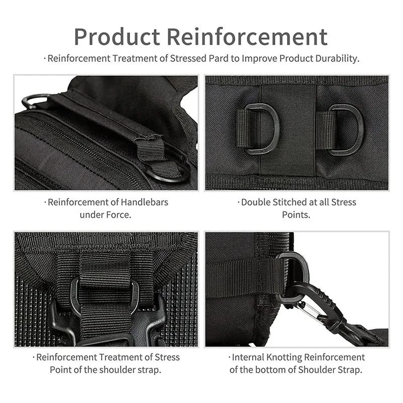 China Factory Wholesale Tactical Sling Shoulder Pack Small Tactical Shoulder Bag Training Chest Pack Assault Bags