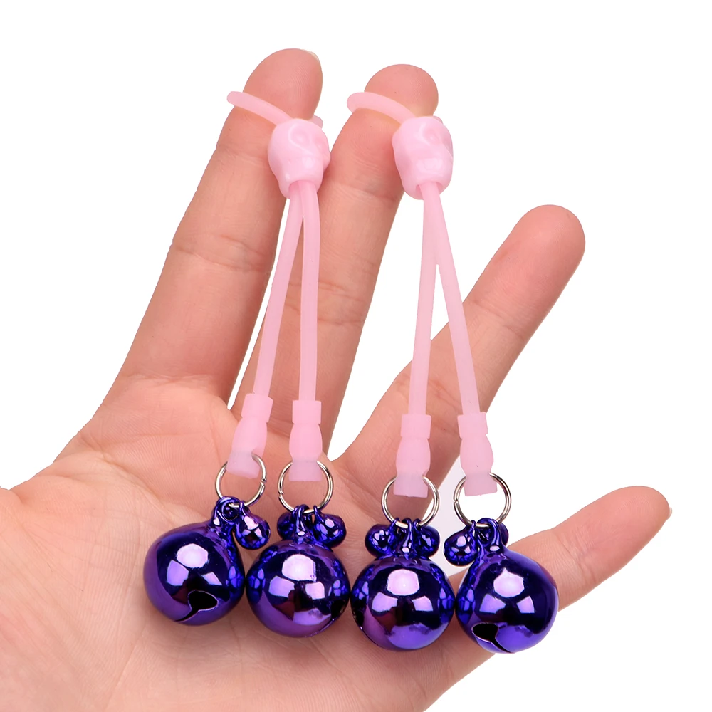 Sex Toys Kinky Slave Erotic Nipple Clamps Fantasy Bondage Clips with Bells  Customized Color Huawen Brand Metal/Steel