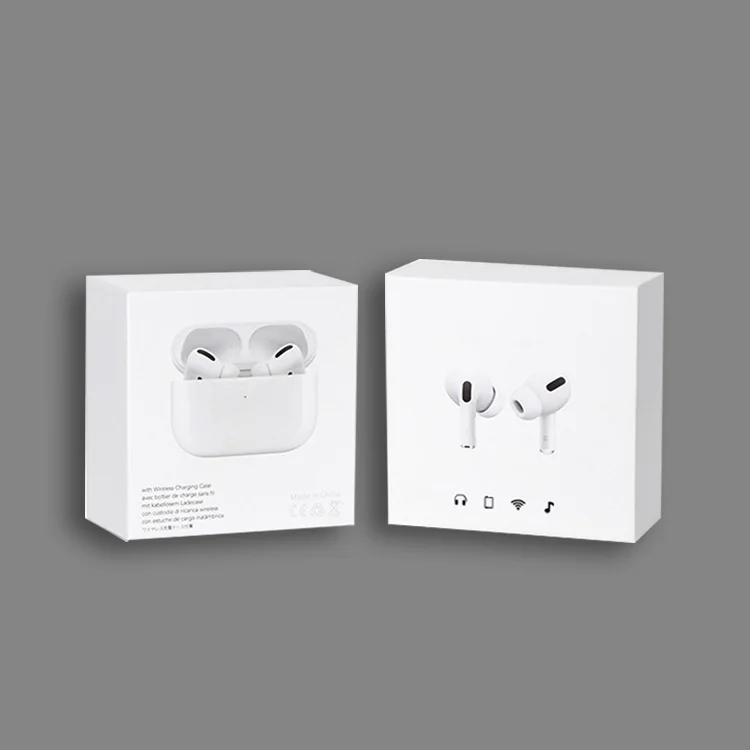 Paper Wireless Earbuds Earphones Box For Apple Airpods Pro Headphones White Box Custom on m.alibaba.com