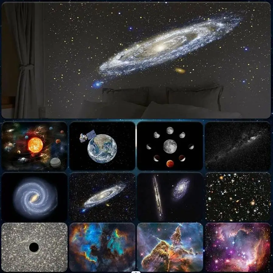 Proiettore Galassia con Luci Stellari, 13 Dischi Galattici 4K, Planetario Notturno per Bambini, Proiettore da Soffitto per Arredamento Casa| Alibaba. com
