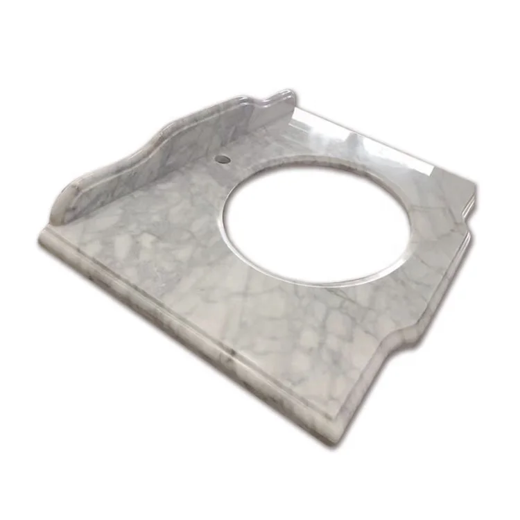 Morden Design Carrara White Marble bathroom vanity tops for home decor