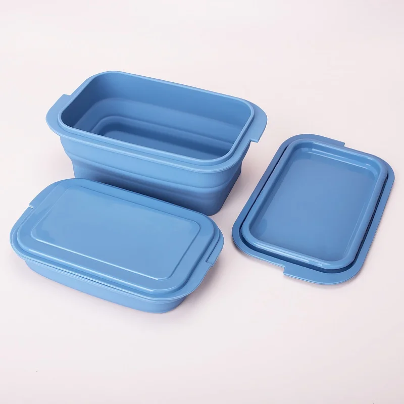 Modern Simple Insulated Lunch Box Food Grade Silicone Foldable Design for Students Children and Office Workers