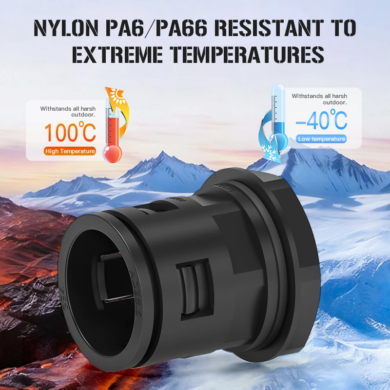 Hoonsun HX-NLK Factory High Grade M PG G Thread IP68 Rated CE RoHS Certified Low Voltage Nylon Flexible Conduit Fitting M12