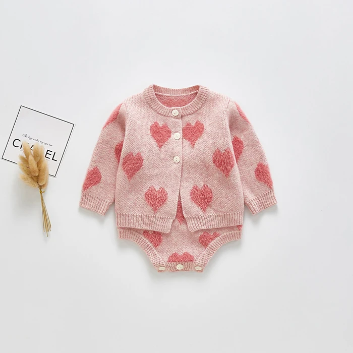 Cute Baby Girl Pink Heart Pattern 