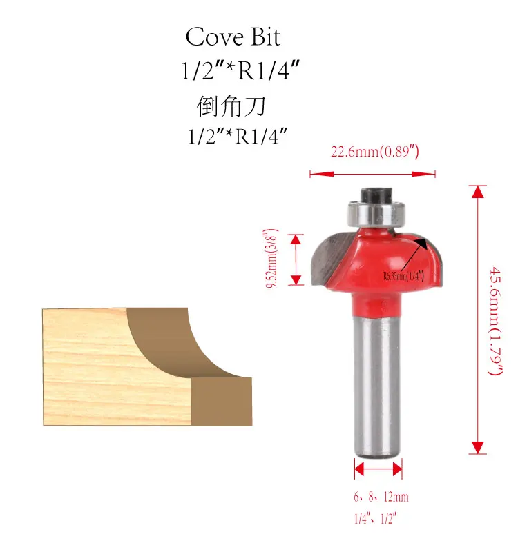 12pcs Router Bits Set Tool Kit Carbide Professional Milling Cutter