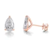 14k yellow gold lab diamond earring
