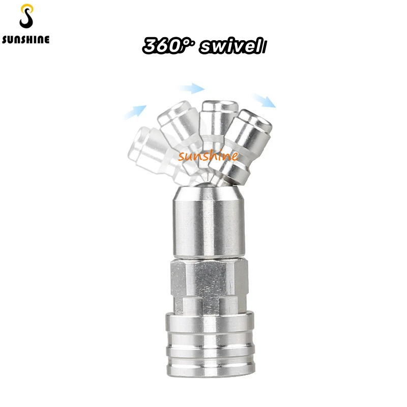 Ss Quick Connecting Pivoting Coupler For Pressure Washer Nozzle 360 Degree Swivel Connector With 9273