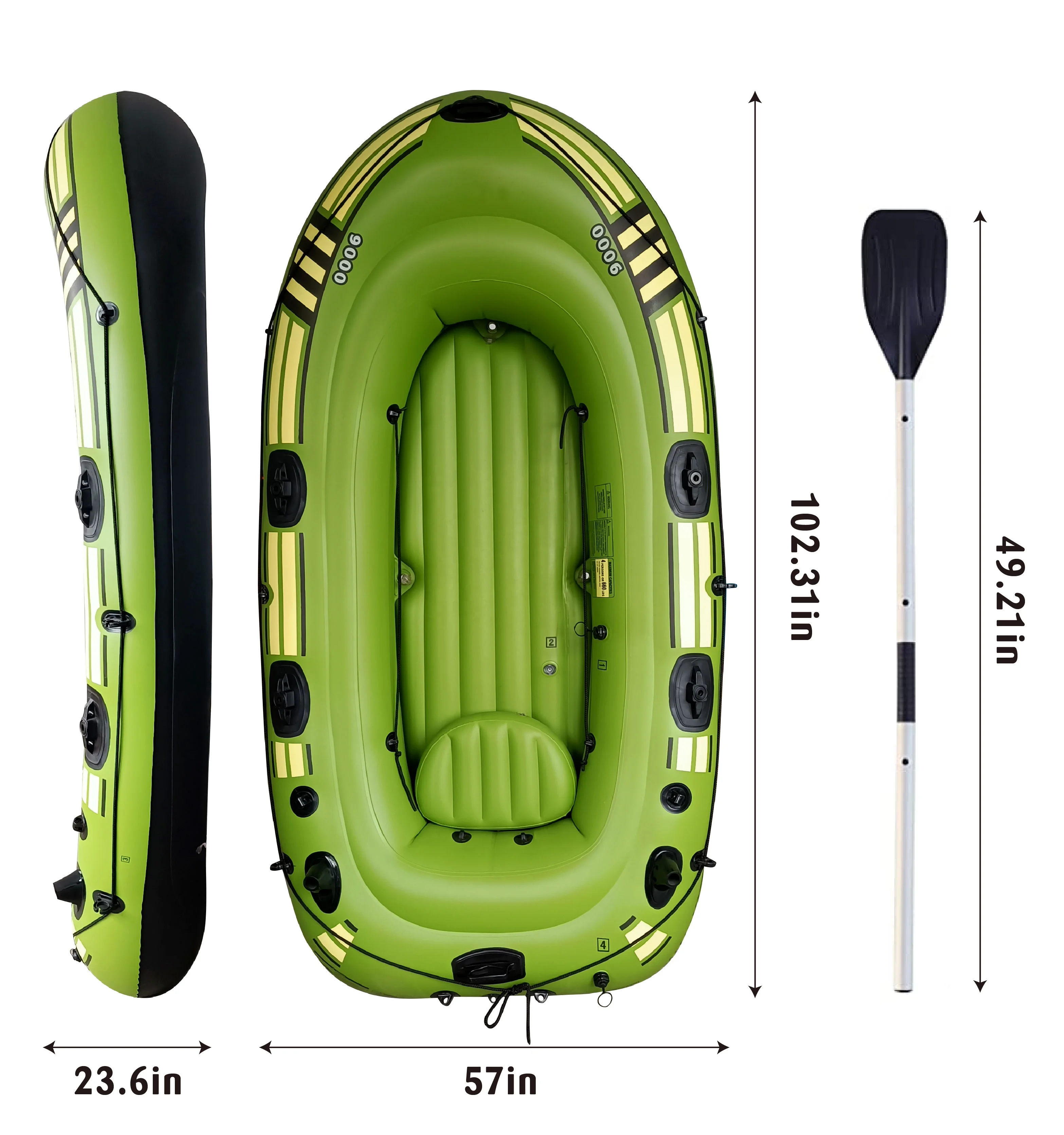 Inflatable River Rowing Boat Set with Oars for Sale  Inflatable Small Boats for Fishing
