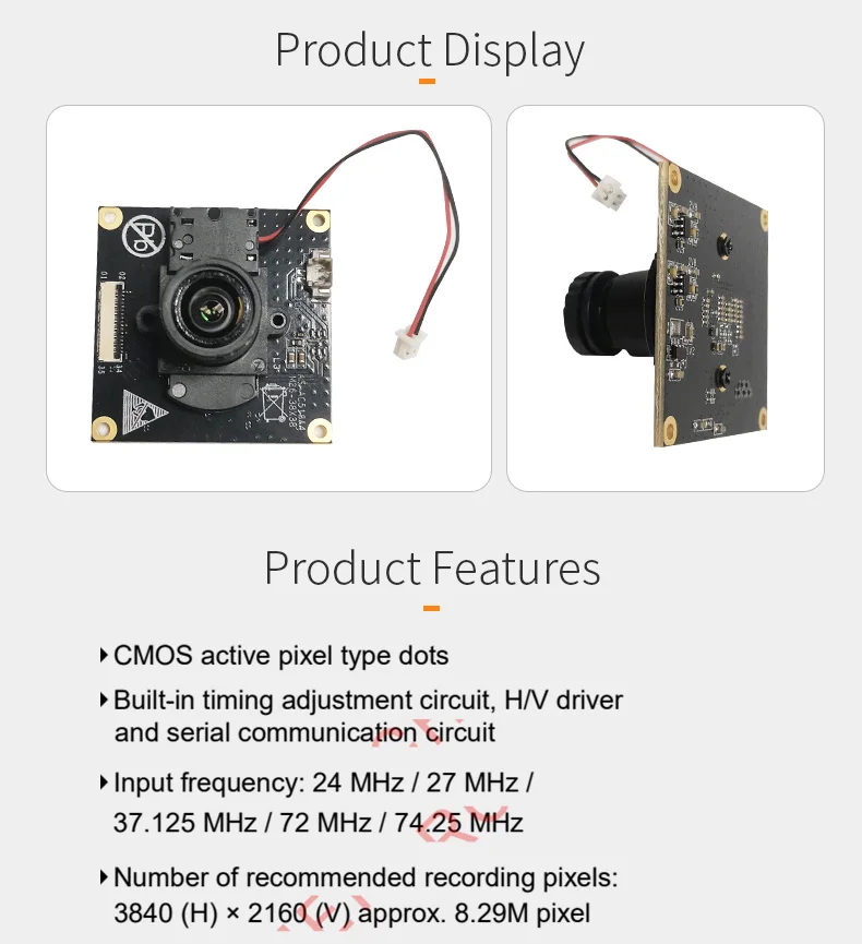 DGZX 4K HD IR-CUT Camera Module Machine Vision Recognition MIPI PCB Hardboard IMX415 8 Megapixel Support Wide Dynamic插图1