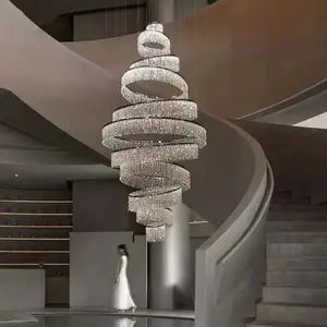 ECOJAS Luxury Design Customized Large Chandelier for Hotel Lobby Shopping Mall Lighting Solution