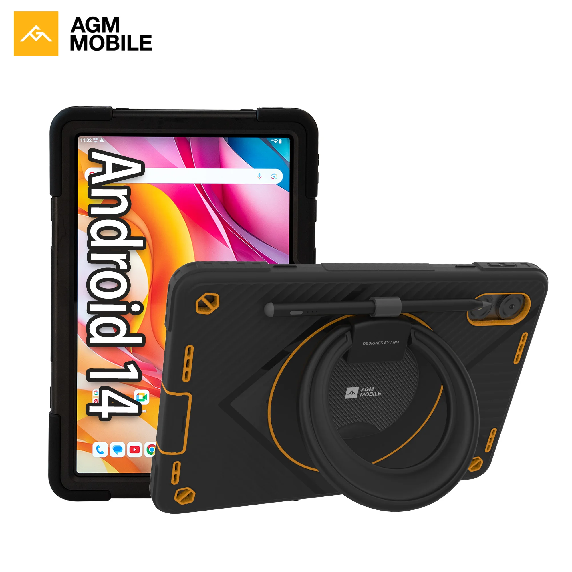 AGM PAD P2 ACTIVE Android 14 industrial rugged Tablet pc wifi 16GB(8+8)+256GB 8000mAh 50MP Camera oem wholesale rugged tablet pc 111075