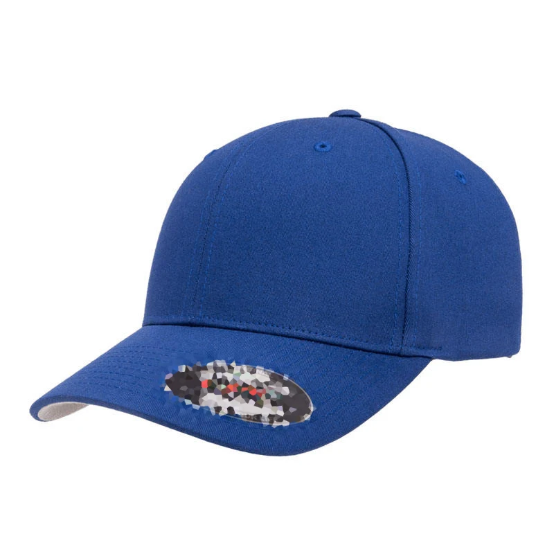 5001 Blank Flex Fit Curved Brim Caps 6 Panel Cotton Twill Closed Back