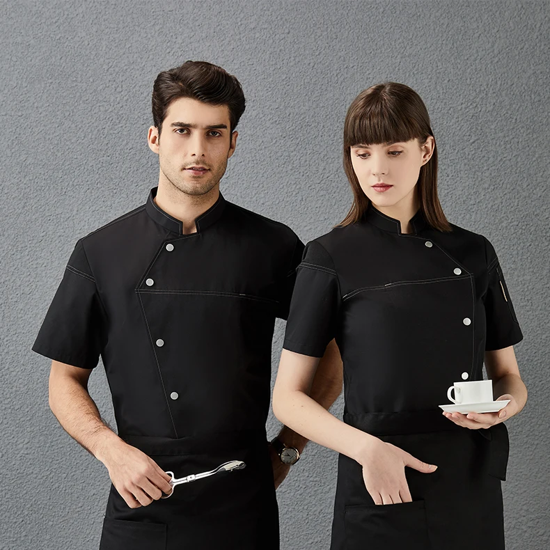 Wholesale Restaurant Kitchen Cooking Chef Working Wear Uniforms for Women Men Long Sleeves Hotel Uniform With Customized Logo