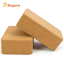 Supro Home Exercise Yoga Brick Size Non-slip Private Label Natural Yoga Block Cork