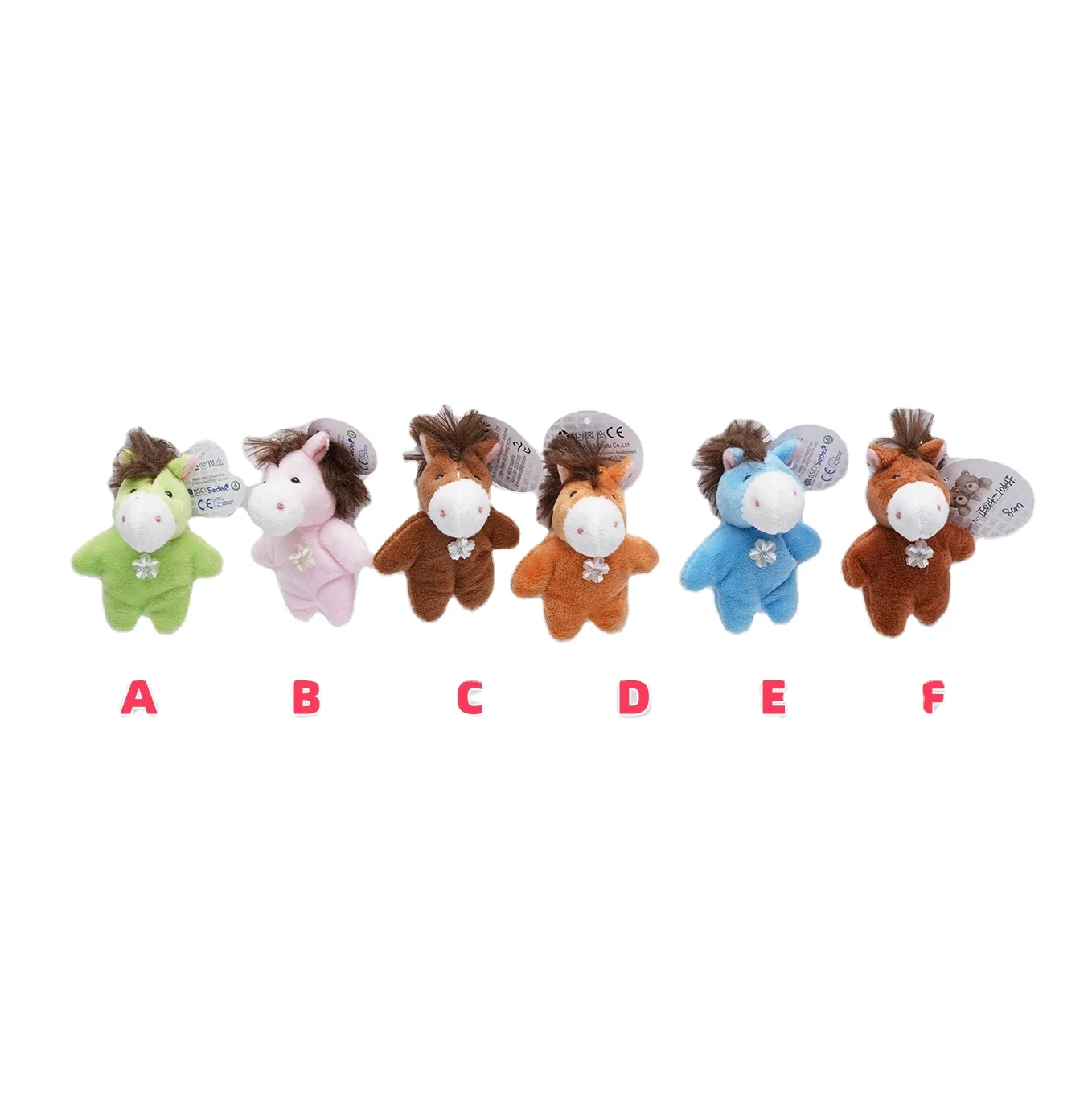 Customized Mini Magnet Stuffed Animal Toy Colorful Magnet Plush Horse for Home Decor Cute Kids Toy Direct Plush Toy Manufacturer